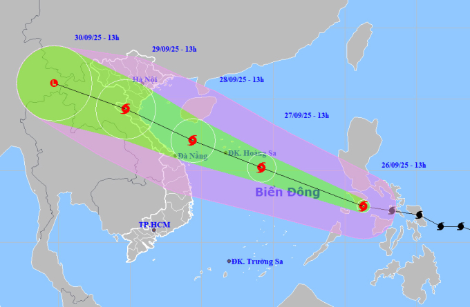 Bão Bualoi có thể mạnh cấp 13 khi áp sát bờ biển Bắc Trung Bộ
