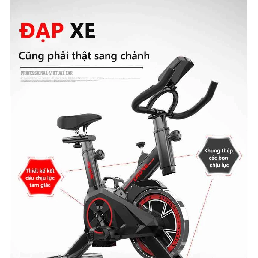 Xe đạp tập thể dục ELITE đa năng với khung thép chắc chắn và đồng hồ điện tử